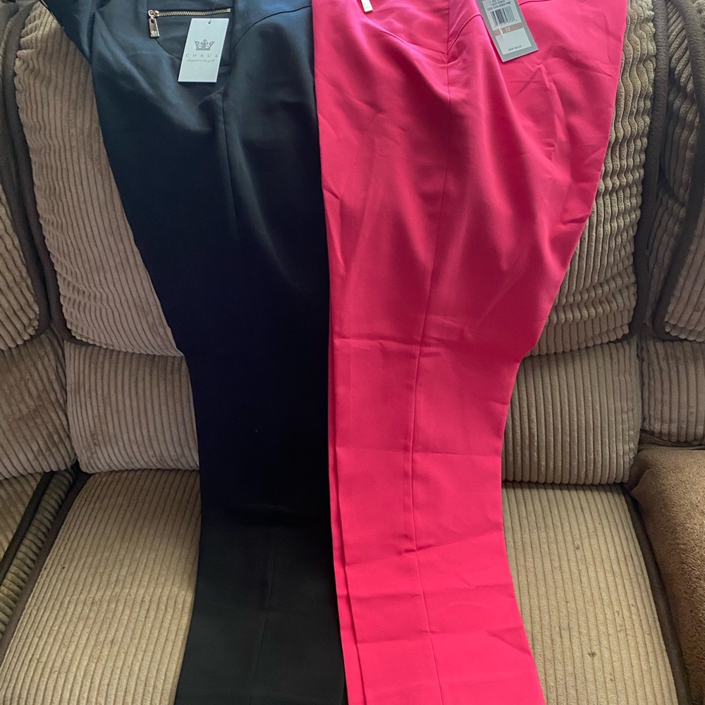 Chaus Black Pants with Gold Zipper